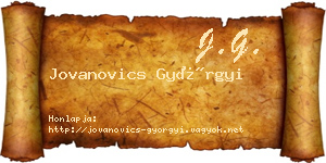 Jovanovics Györgyi névjegykártya