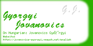 gyorgyi jovanovics business card